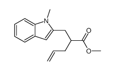 2-(2-carbomethoxy-4-pentenyl)-1-methyl-1H-indole Structure