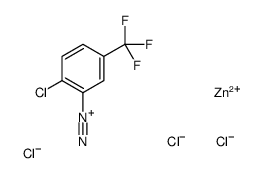 4-chloro-α,α,α-trifluorotoluene-3-diazonium chloride, compound with zinc chloride Structure