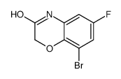 8-BROMO-6-FLUORO-2H-BENZO[B][1,4]OXAZIN-3(4H)-ONE结构式