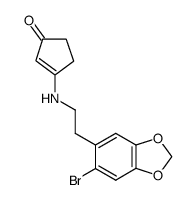 N-(3-oxo-1-cyclopentenyl)-2-(2-bromo-4,5-methylenedioxyphenyl)ethanamine结构式