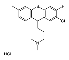 1-Propanamine, 3-(2-chloro-3,6-difluoro-9H-thioxanthen-9-ylidene)-N,N- dimethyl-, hydrochloride Structure