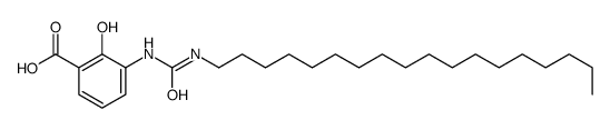 2-hydroxy-3-(octadecylcarbamoylamino)benzoic acid结构式