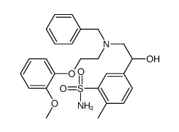5-[2-[N-Benzyl-2-(2-methoxyphenoxy)ethylamino]-1-hydroxyethyl]-2-methylbenzenesulfonamide结构式
