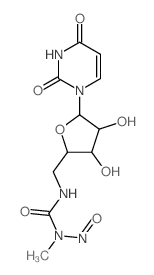 3-[[5-(2,4-dioxopyrimidin-1-yl)-3,4-dihydroxy-oxolan-2-yl]methyl]-1-methyl-1-nitroso-urea Structure