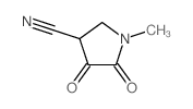 1-methyl-4,5-dioxo-pyrrolidine-3-carbonitrile结构式