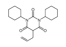 5-Allyl-1,3-dicyclohexyl-2,4,6(1H,3H,5H)-pyrimidinetrione结构式