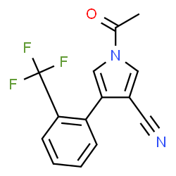 1-Acetyl-4-[2-(trifluoromethyl)phenyl]-1H-pyrrole-3-carbonitrile结构式