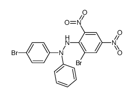 2-(p-bromophenyl)-2-phenyl-1-(2-bromo-4,6-dinitrophenyl)hydrazine Structure