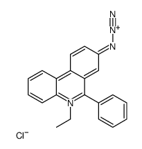 8-azido-5-ethyl-6-phenylphenanthridin-5-ium,chloride Structure