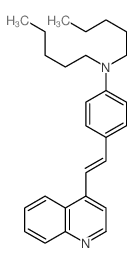 N,N-Dipentyl-N-(4-(2-(4-quinolinyl)vinyl)phenyl)amine Structure