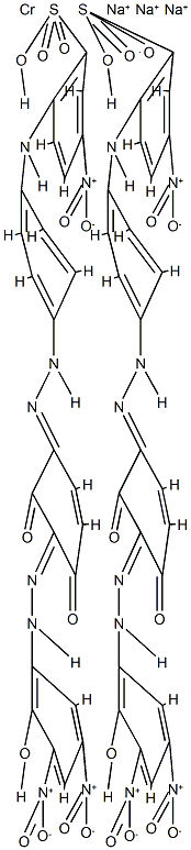 trisodium bis[2-[[4-[[2,4-dihydroxy-3-[(2-hydroxy-3,5-dinitrophenyl)azo]phenyl]azo]phenyl]amino]-5-nitrobenzenesulphonato(3-)]chromate(3-) Structure