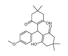 2,2'-((4-methoxyphenyl)methylene)bis(3-hydroxy-5,5-dimethylcyclohex-2-enone) Structure