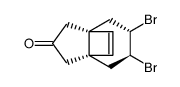 (3aR,5S,6S,7aS)-5,6-dibromo-4,5,6,7-tetrahydro-1H-3a,7a-ethenoinden-2(3H)-one结构式