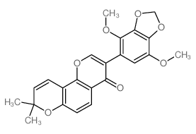 4H,8H-Benzo[1,2-b:3,4-b']dipyran-4-one,3-(4,7-dimethoxy-1,3-benzodioxol-5-yl)-8,8-dimethyl- (9CI) structure