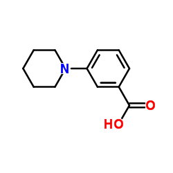 3-piperidinobenzoic acid structure