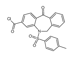 N-(p-toluenesulfonyl)-5,6-dihydro-11-oxodibenz[b,e]-azepine-3-carbonyl chloride Structure