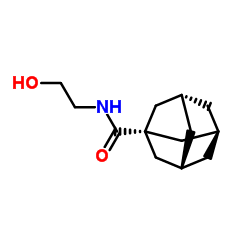 N-(2-hydroxyethyl)adamantane-1-carboxamide structure