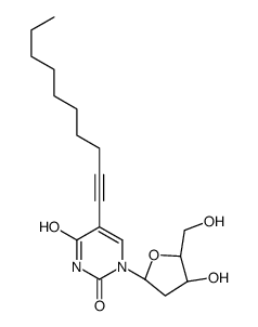 5-dec-1-ynyl-1-[(2R,4S,5R)-4-hydroxy-5-(hydroxymethyl)oxolan-2-yl]pyrimidine-2,4-dione结构式