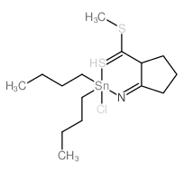 Tin, dibutylchloro (methyl-2-iminocyclopentanecarbodithioato-N,S)-结构式