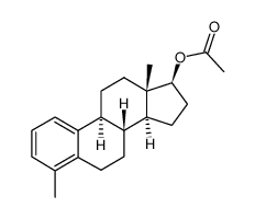 17β-acetoxy-4-methylestra-1,3,5(10)-triene结构式