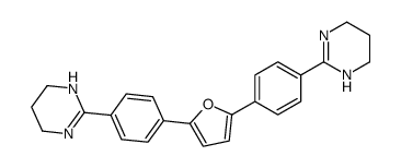 2-[4-[5-[4-(1,4,5,6-tetrahydropyrimidin-2-yl)phenyl]furan-2-yl]phenyl]-1,4,5,6-tetrahydropyrimidine Structure