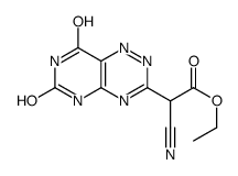 ethyl 2-cyano-2-(6,8-dioxo-5H-pyrimido[4,5-e][1,2,4]triazin-3-yl)acetate结构式
