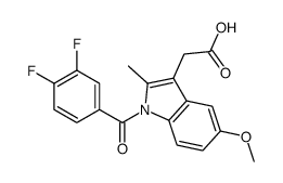 2-[1-(3,4-difluorobenzoyl)-5-methoxy-2-methylindol-3-yl]acetic acid结构式
