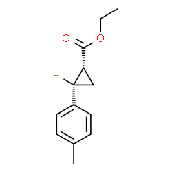 Cyclopropanecarboxylic acid, 2-fluoro-2-(4-methylphenyl)-, ethyl ester, (1R,2S)-rel- (9CI) structure