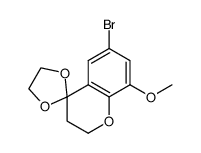 dioxolanne de la bromo-6 methoxy-8 dihydro-2,3 4H-benzopyranne-1 one-4结构式