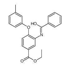 ethyl 3-benzamido-4-(3-methylphenoxy)benzoate结构式