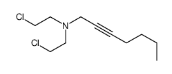 N,N-bis(2-chloroethyl)hept-2-yn-1-amine Structure
