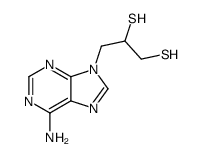3-(6-aminopurin-9-yl)propane-1,2-dithiol结构式