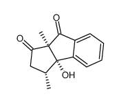 (3R,3aS,8aS)-3a-hydroxy-3,8a-dimethyl-2,3,3a,8a-tetrahydrocyclopenta[a]indene-1,8-dione结构式