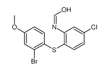N-[2-(2-bromo-4-methoxyphenyl)sulfanyl-5-chlorophenyl]formamide结构式