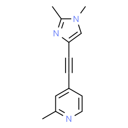 Pyridine, 4-[(1,2-dimethyl-1H-imidazol-4-yl)ethynyl]-2-methyl- (9CI)结构式