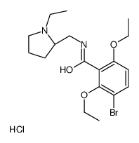 (S)-(-)-2-((3-Bromo-2,6-diethoxybenzamido)methyl)-1-ethylpyrrolidine h ydrochloride Structure