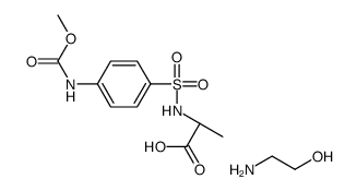 p-((1-Carboxyethyl)sulfamoyl)carbanilic acid 1-methyl ester compd. wit h 2-aminoethanol结构式