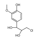 (1R,2S)-3-chloro-1-(4-hydroxy-3-methoxyphenyl)propane-1,2-diol结构式