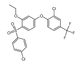 4-(2-chloro-4-trifluoromethylphenoxy)-2-ethoxy-4'-chlorodiphenyl sulfone结构式
