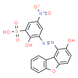 2-hydroxy-3-[(2-hydroxy-1-dibenzofuryl)azo]-5-nitrobenzenesulphonic acid picture