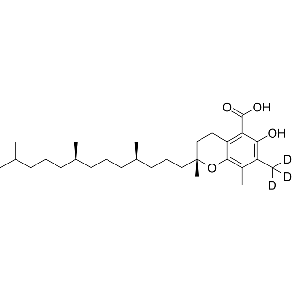 Delta-Tocopherol-5-formyl-chroman-5-carboxylic acid-d3结构式