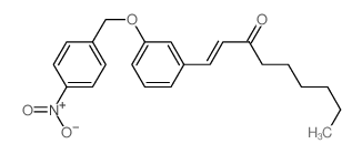 1-[3-[(4-nitrophenyl)methoxy]phenyl]non-1-en-3-one structure
