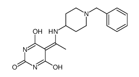 5-{1-[(1-Benzyl-4-piperidinyl)amino]ethylidene}-2,4,6(1H,3H,5H)-p yrimidinetrione Structure