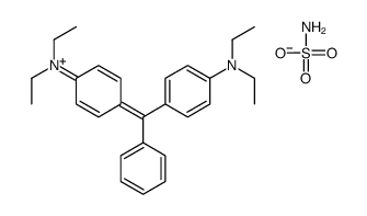 diethyl[4-[[4-(diethylamino)phenyl]phenylmethylene]-2,5-cyclohexadien-1-ylidene]ammonium sulphamate结构式