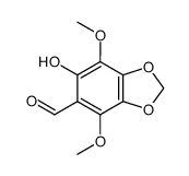 2-hydroxy-3,6-dimethoxy-4,5-methylenedioxybenzaldehyde Structure
