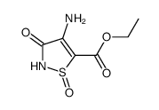 5-Isothiazolecarboxylicacid,4-amino-2,3-dihydro-3-oxo-,ethylester,1-oxide(9CI) Structure