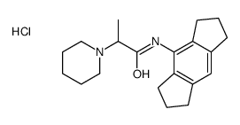 N-(1,2,3,5,6,7-hexahydro-s-indacen-4-yl)-2-piperidin-1-ylpropanamide,hydrochloride结构式