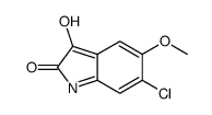 6-氯-5-甲氧基吲哚啉-2,3-二酮结构式