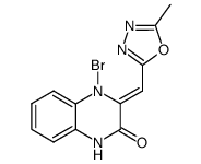 4-Bromo-3-(5-methyl-1,3,4-oxadiazol-2-yl)-methylene-2-oxo-1,2,3,4-tetrahydroquinoxaline结构式