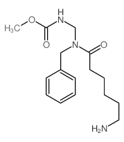 Carbamic acid,[[(6-amino-1-oxohexyl)(phenylmethyl)amino]methyl]-, methyl ester (9CI) structure